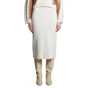 NEW ELEVEN SIX pia wool slim midi skirt in ivory